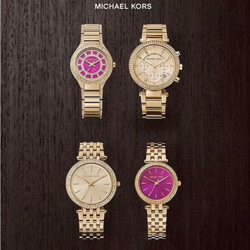 Authentic Michael Kors Gold Plated Chronograph Watch - Picture 6 of 17